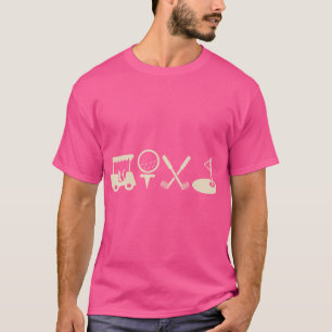 Funny Golfer Symbols Golf Boll Golf Klubb Golf Pla T Shirt