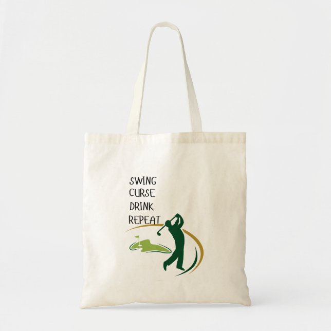 Funny Golfer Tote Gift för Golf Älskare Tygkasse (Framsidan)