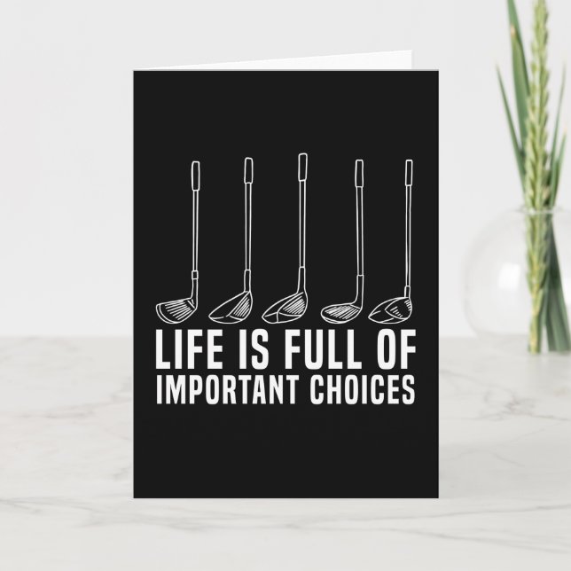 Funny Golfing Gift Viktiga val Kort (Framsida)