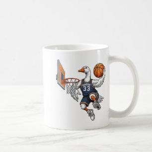Funny Goose Basketball Player Slam dunk Älskare Sp Kaffemugg