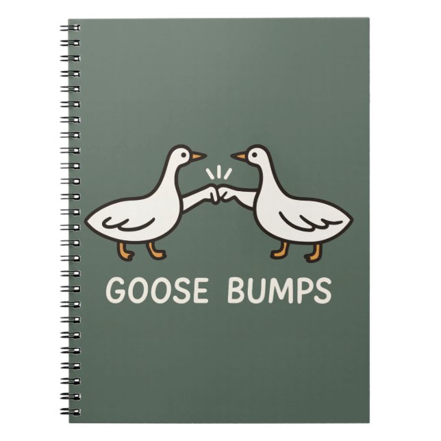 Funny Goose Bumps Tecknad | Fist Bump Geese Animal Anteckningsbok (Framsidan)