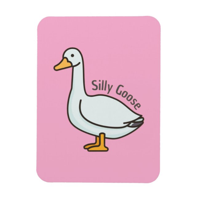 Funny Goose, Goose Älskare, Fånig Goose Magnet (Vertikal)