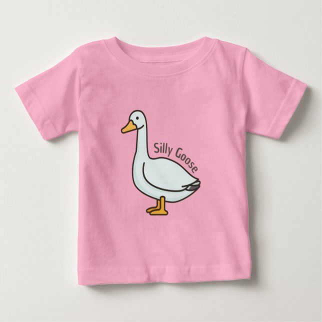 Funny Goose, Goose Älskare, Fånig Goose T Shirt (Framsida)