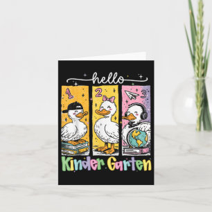 Funny Goose Hej Kindergarten Back to school Firs Kort