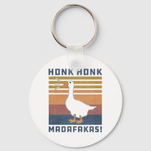 Funny Goose Honk Madafakas Retro Vintage Anka Nyckelring