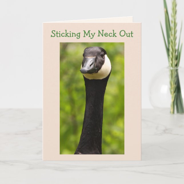 Funny Goose Joke Birthday Card Kort (Framsida)