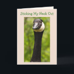 Funny Goose Joke Birthday Card Kort<br><div class="desc">Cute-foto av Kanada Goose mot en lush grönt bakgrund. Inuti finns ett foto av en gäst som kan läggas till födelsedagsfirandet. Anpassa meddelandena och skapa en egen roligt hälsning. Foton ©Christine Greenspan.</div>
