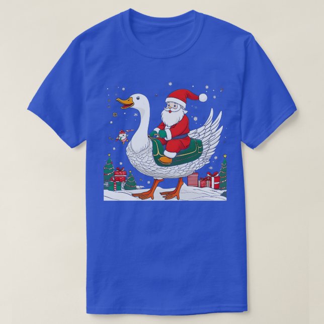 Funny Goose Julgran Light Pajama Goose Julafton T Shirt (Design framsida)