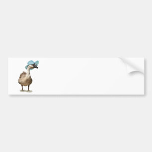 Funny Goose med Summer Hat Bildekal