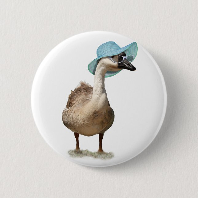 Funny Goose med Summer Hat Knapp (Framsida)