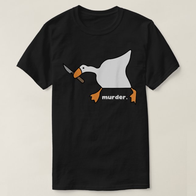 Funny Goose Murder  T Shirt (Design framsida)