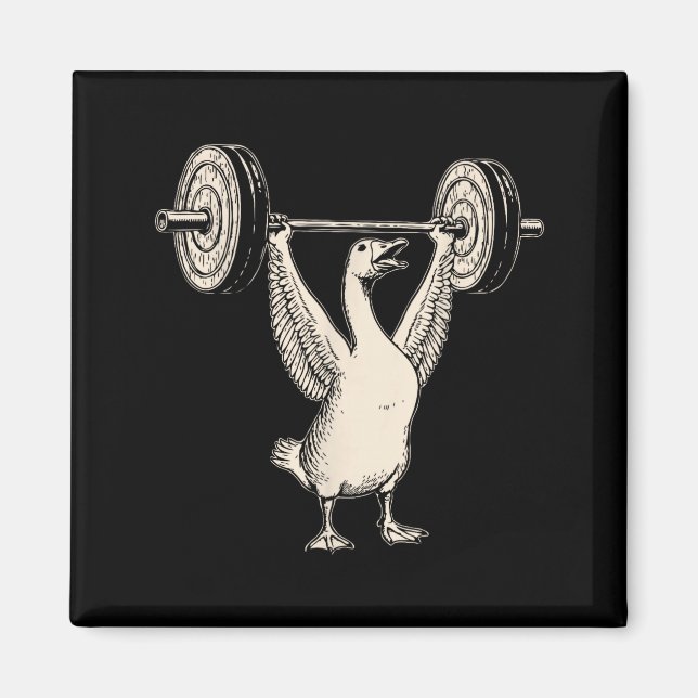 Funny Goose Muscle Mommy Gym Pump Cover Weights Fi Magnet (Framsidan)