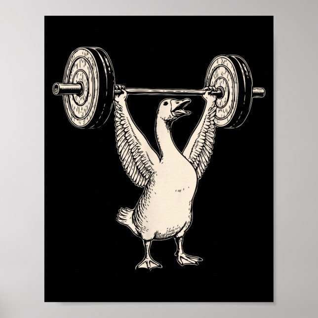 Funny Goose Muscle Mommy Gym Pump Cover Weights Fi Poster (Framsidan)
