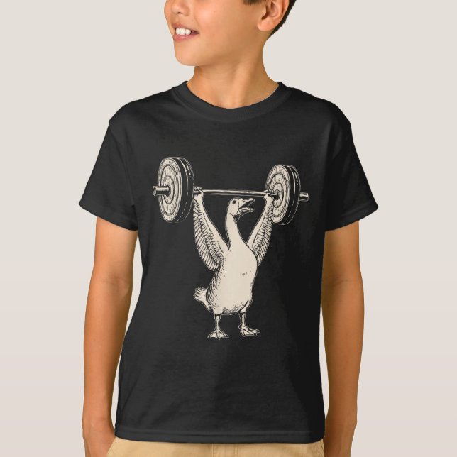 Funny Goose Muscle Mommy Gym Pump Cover Weights Fi T Shirt (Framsida)