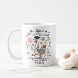 Funny Goose Teacher Studenten Gift Personlig Kaffemugg