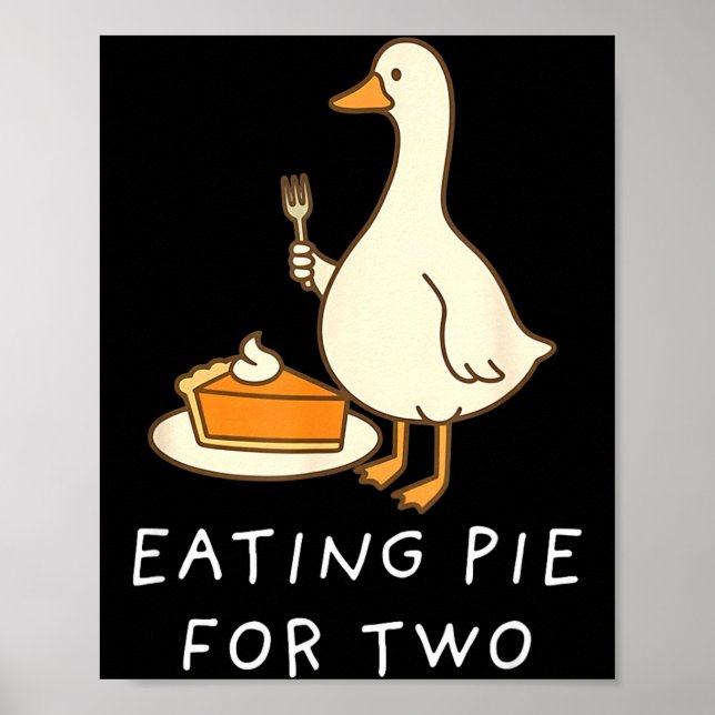 Funny Goose Thanksgiving Couples Pregnancy Announc Poster (Framsidan)