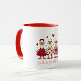 Funny Goose Valentines Womens  Mugg