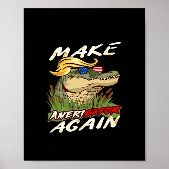 Funny Gör Amerigator igen Donald Parody American Poster (Framsidan)