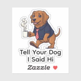 Funny Gordon Setter Dog Business Suit Coffee  Klistermärken