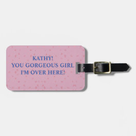 FUNNY GORGEOUS GIRL LUGGAGE TAG BAGAGEBRICKA