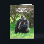 Funny Gorilla Accordion Player Birthday Card Kort<br><div class="desc">Här är ett roligt-kort för valfri dragspelare/dragspelare/dragspelare fläkt/dragspel för musik i fläkt... Mummmm,  du får idén. 
Gör ett häftigt intryck på dem med det här roligten-kortet!</div>
