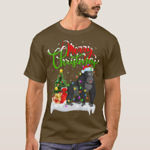 Funny Gorilla Animal Lover Julafton Lighting Goril T Shirt