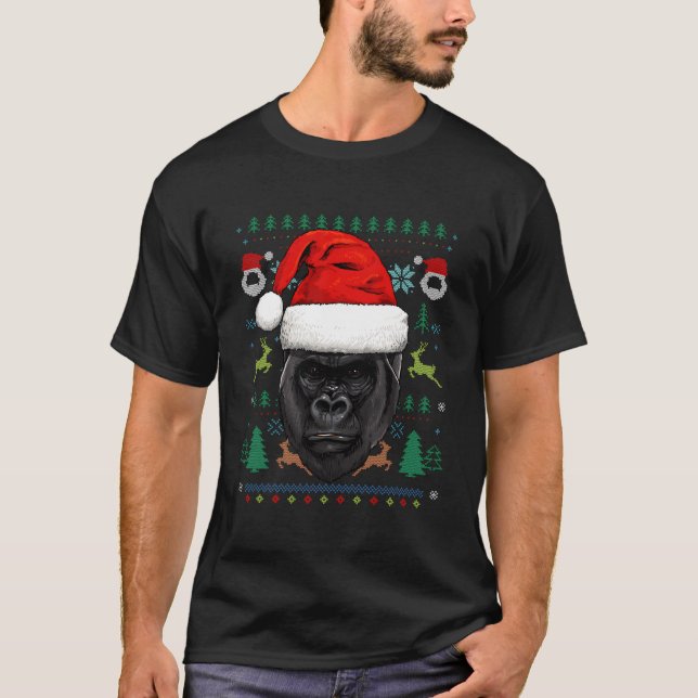 Funny Gorilla Apes Monkey Primate Animal Lover Zoo T Shirt (Framsida)
