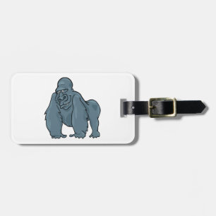 Funny Gorilla Coola Blue Ape Animal Design Bagagebricka