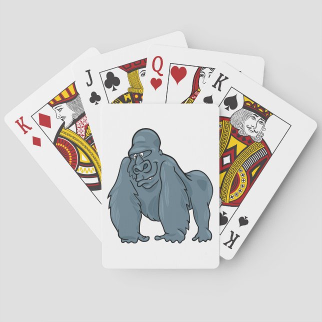 Funny Gorilla Coola Blue Ape Animal Design Casinokort (Baksidan)