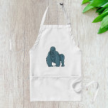 Funny Gorilla Coola Blue Ape Animal Design Förkläde<br><div class="desc">Koka i stil med denna roligt tecknad gorilla apron. Den här unika designen har en coola blå apa med ett lekfullt uttryck och är perfekt för djur älskare, djungelentusiaster och alla som har snabba kökstillbehör. Den här plattan är gjord av ett hållbart och högkvalitativt tyg och ger utmärkt täckning och...</div>