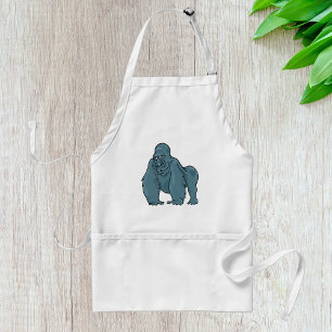 Funny Gorilla Coola Blue Ape Animal Design Förkläde