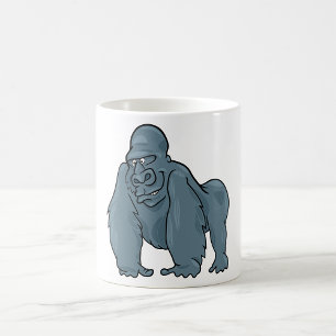 Funny Gorilla Coola Blue Ape Animal Design Kaffemugg