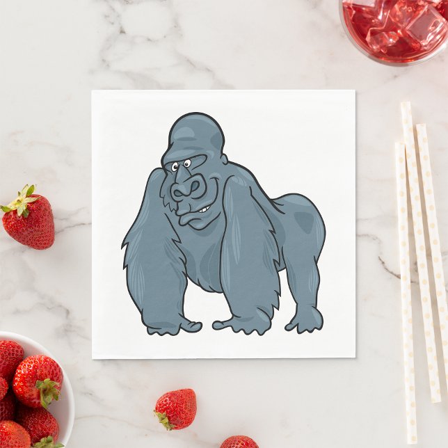 Funny Gorilla Coola Blue Ape Animal Design Pappersservett (Skapare uppladdad)