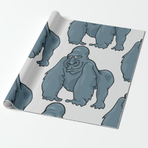 Funny Gorilla Coola Blue Ape Animal Design Presentpapper