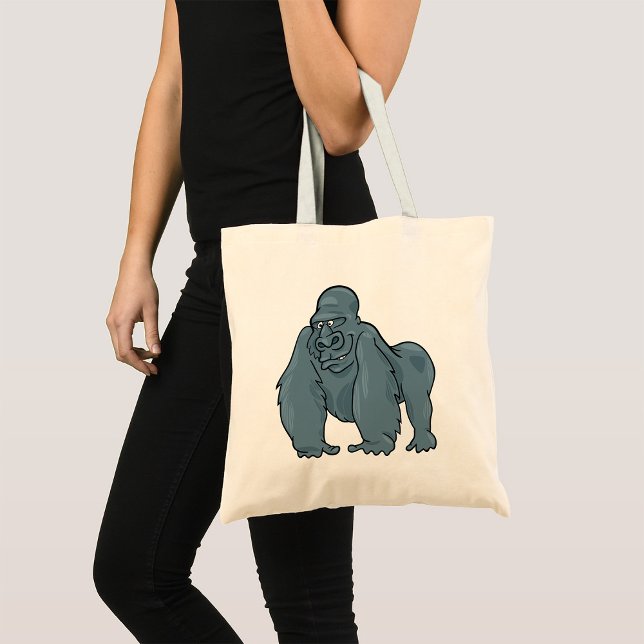 Funny Gorilla Coola Blue Ape Animal Design Tygkasse (Skapare uppladdad)