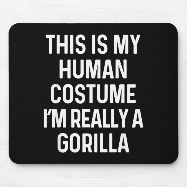 Funny Gorilla Costume Shirt Halloween Adults Kids  Musmatta (Framsidan)