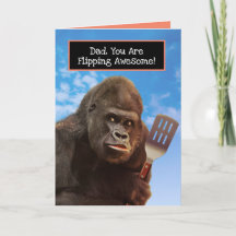 Funny Gorilla Flipping Fantastisk BBQ Fars dag