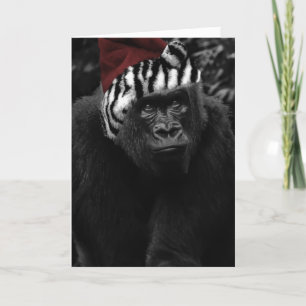 Funny Gorilla-jul Helgkort