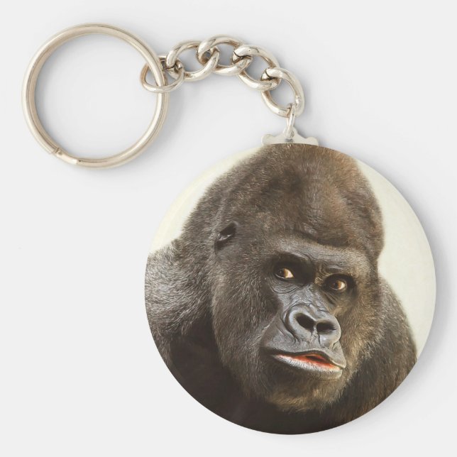 Funny Gorilla nyckelrings Nyckelring (Framsidan)