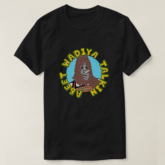 Funny Gorilla Smoking Meme | Wadiya Talkin T Shirt (Design framsida)