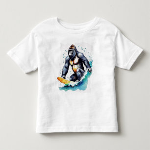Funny gorilla surfing t shirt