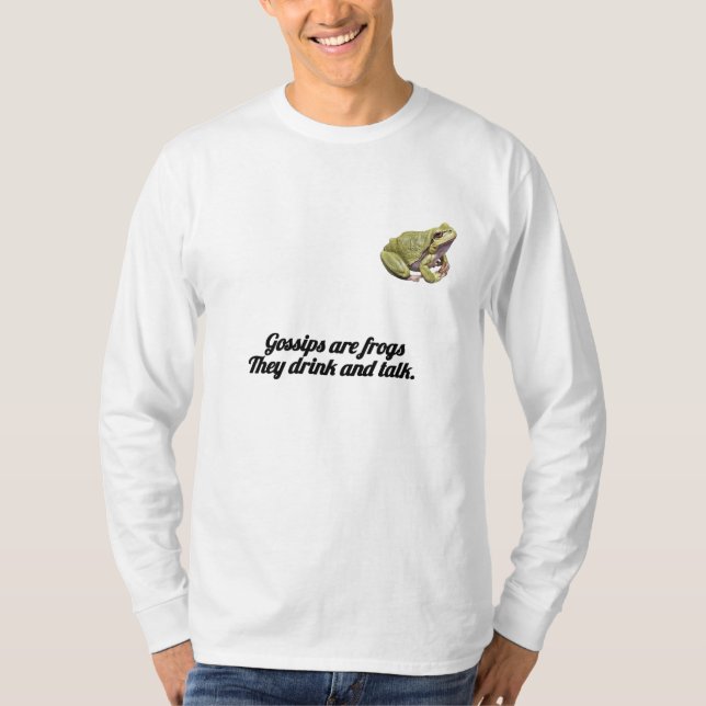 ✨ Funny Gossip Frog Quote T-Shirt | " Drink&talk (Framsida)