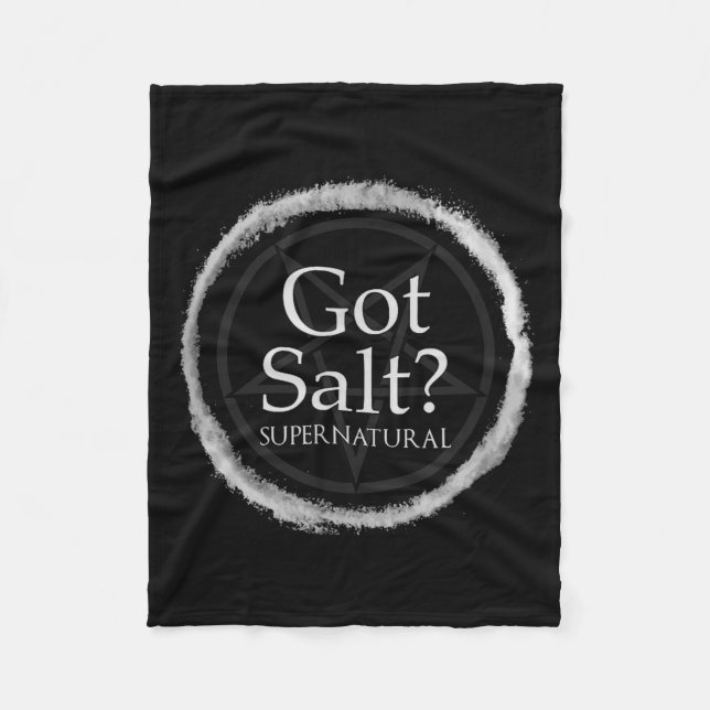 Funny Got Salt Supernatural Salt Circle Lit Gft Te Fleecefilt (Framsidan)