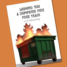 Funny Gott nytt år Dumpster Fire Julkort