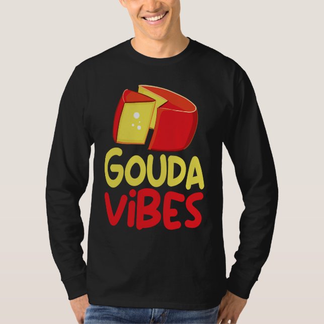 Funny Gouda Lover Cheesus More Cheese Brie Gouda V T Shirt (Framsida)
