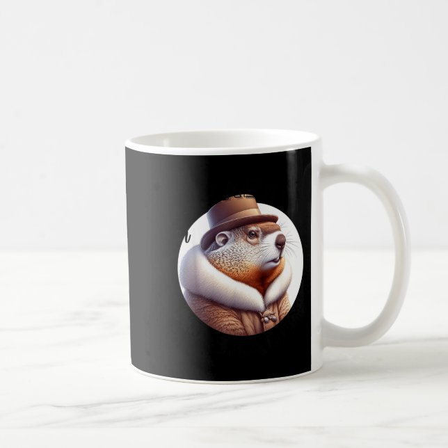 Funny Goundhog Graphic  Kaffemugg (Höger)