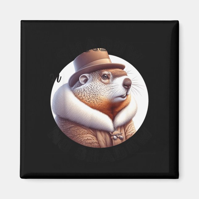 Funny Goundhog Graphic  Magnet (Framsidan)