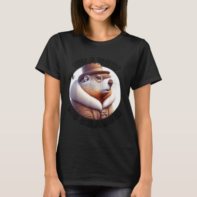 Funny Goundhog Graphic  T Shirt (Framsida)