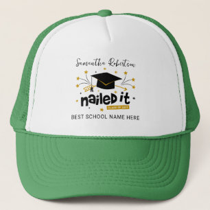 Funny Grad 2023 Nail IT Personlig Studenten Keps