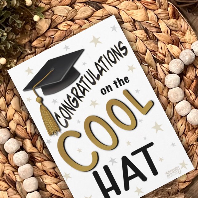 Funny Grad Coola Hat Inspiritivity Studenten Card Kort (Skapare uppladdad)